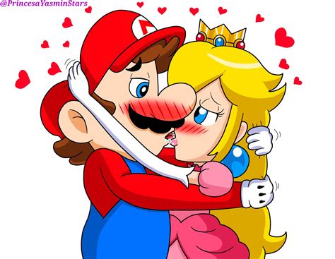 Peach And Mario Kissing