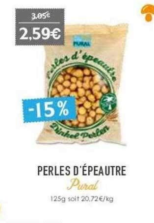 Promo Perles d épeautre pural chez Naturalia