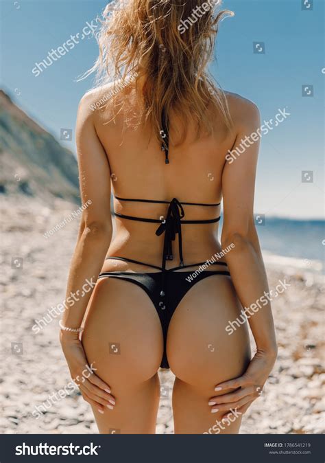 Sexy Slim Woman Bikini Posing Sea Stock Photo Edit Now 1786541219