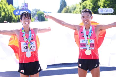 【世界陸上】男子20km競歩・山西利和が日本人初の2連覇、池田は東京オリンピックに続いて銀メダル獲得！