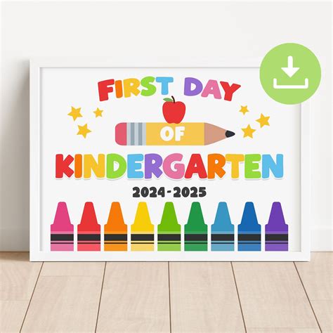 1st day of kindergarten 10 free pdf printables – Artofit