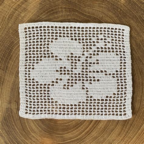 Hibiscus Fillet Crochet Pattern Doily Pdf Pattern Crochet For