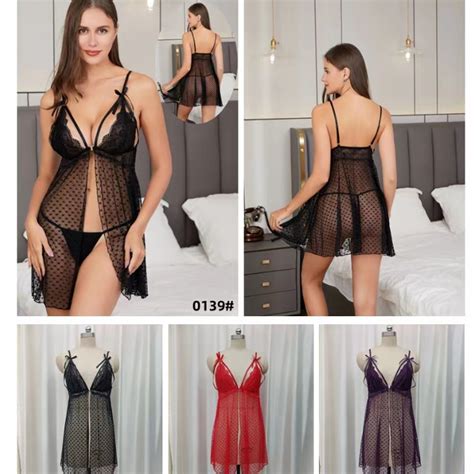 Jual Mixbox Daster Dress Lingerie Terawang Polkadot Love All Size Jumbo Angela Shopee Indonesia