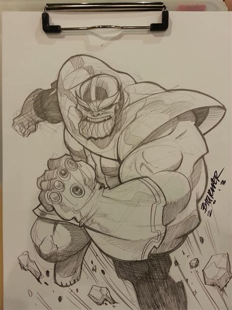 Thanos Wwphilly Pencil Sketch By Bturnerart On Deviantart