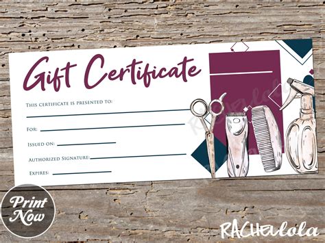 hair cut gift card 5
