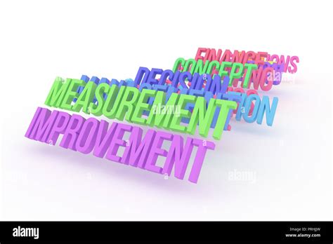Measurement And Improvement Business Conceptual Colorful 3d Words