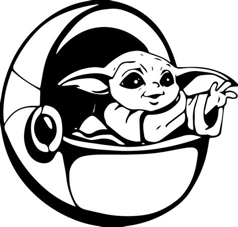 Baby Yoda Svg Grogu Silhouette - 144+ File SVG PNG DXF EPS Free