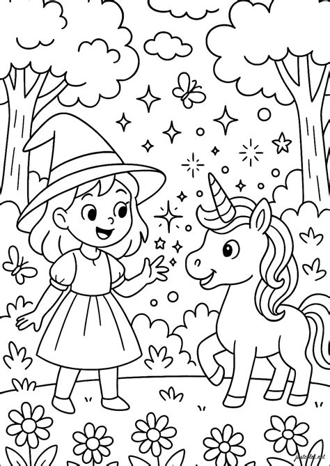 Kids Printable Coloring Pages Unicorn - Infoupdate.org