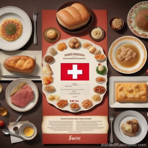 Create A Photorealistic Dinner Voucher For Swiss Food In S Retro