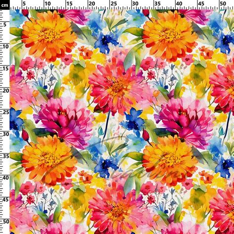 Vivid Color Floral Upholstery Fabric For Chair Upholstery Etsy