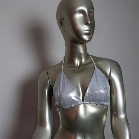 Silver Bikini Etsy