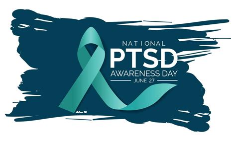 National Ptsd Awareness Day In June Background Poster Card