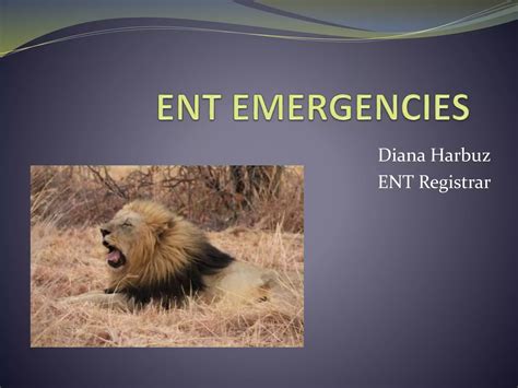 Ent Emergencies Ppt