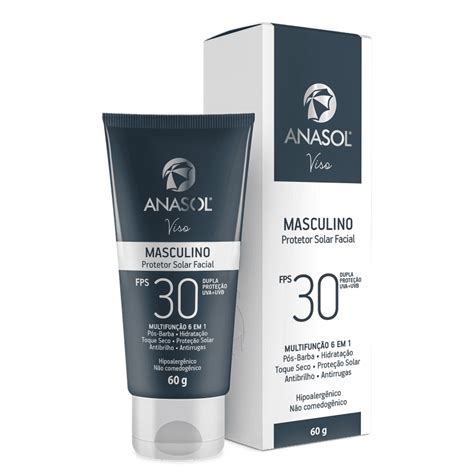 Protetor Solar Masculino Rosto - Protetor Solar Anasol Viso Masculino FPS 30 | Beleza na Web