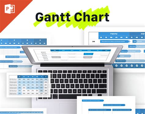 Gantt Chart PowerPoint template #74202 - TemplateMonster