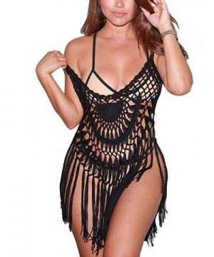 Women S Sexy Lace Bathing Suit Handmade Crochet Tassel Bikini Cover Up