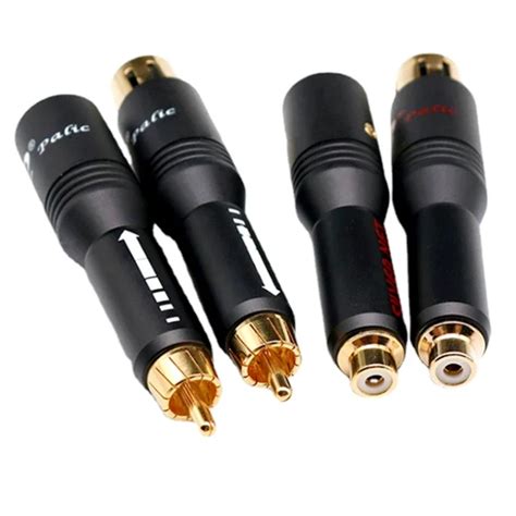 Connecteur XLR M Le Femelle Plaqu Or Vers RCA Prise De Conversion Audio