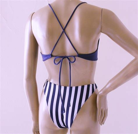 Er Jahre Er Jahre Hohen Bein Brasilianischen Bikini Boden Etsy De