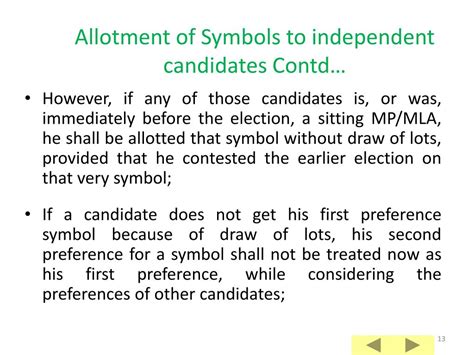 PPT Allotment Of Symbols To Contesting Candidates PowerPoint