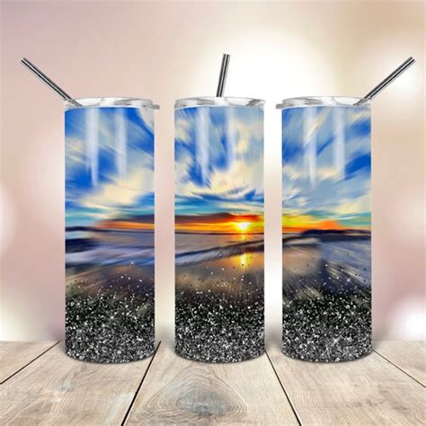 20 Oz Skinny Tumbler Beach Wrap Tapered Straight Template Etsy