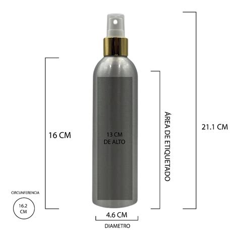 Envase Atomizador Dorado De Lujo Botella Ml Aluminio X Mercadolibre