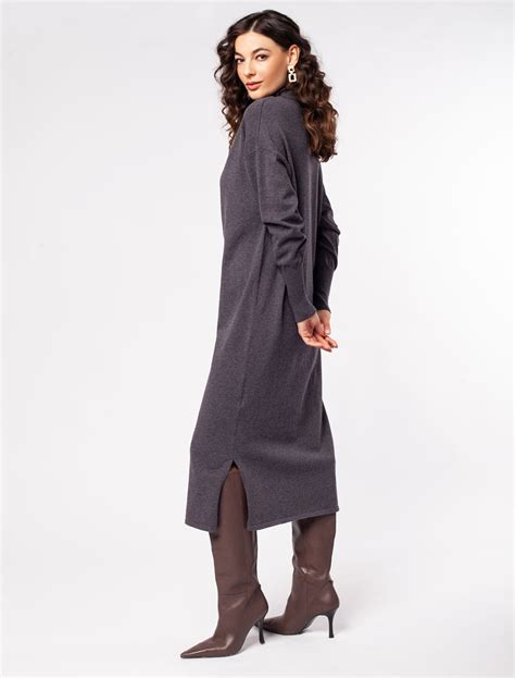 Платье Vilatte 401432 темно-серый меланж купить с доставкой по России ...