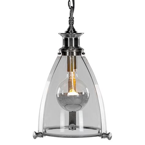 Chrome And Glass Framed Lantern Pendant Light Modern Lighting Online