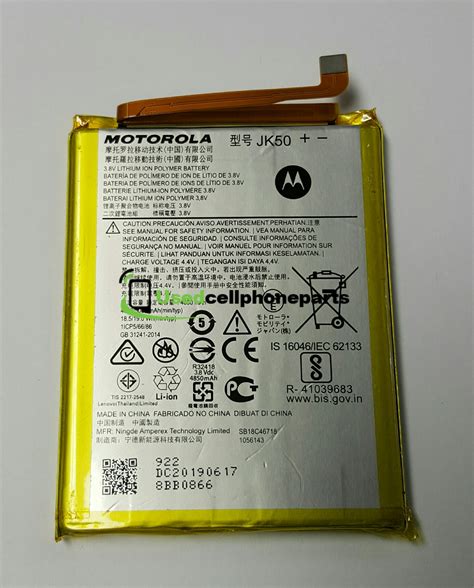 Original OEM Motorola JK50 3 8V Lithium Battery For Moto G7 Power XT1955 5