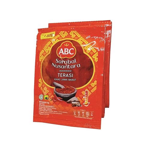 Jual Sambal Terasi Abc Sachet Gr Shopee Indonesia