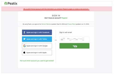 Troubleshooting for signing in to your account : Help organizer