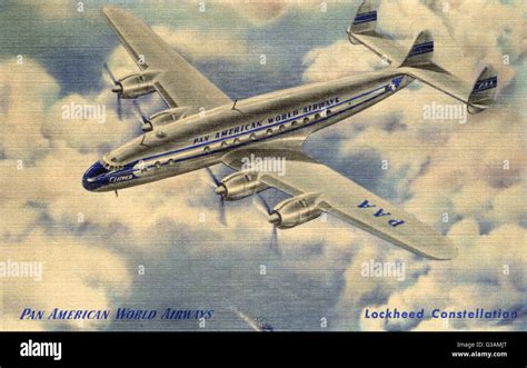 Pan American Airlines Flying Clipper Lockheed Constellation Stock