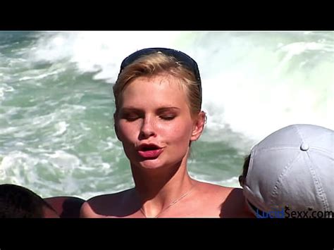 Blonde Babe With Perfect Huge Tits Takes Two Cocks And Gets Fucked In Her Ass Before Getting