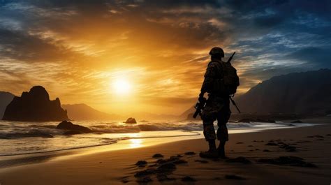 Premium Photo Warrior Navy Seal Silhouette