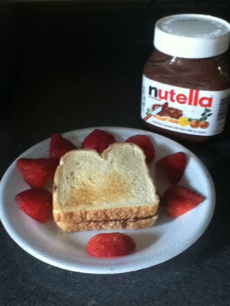 A Delicious Toasted Nutella Sandwich With Strawberrys Nutella