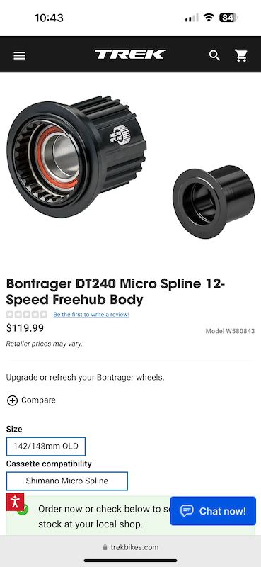 Bontrager Dt Micro Spline Speed Freehub Body For Sale