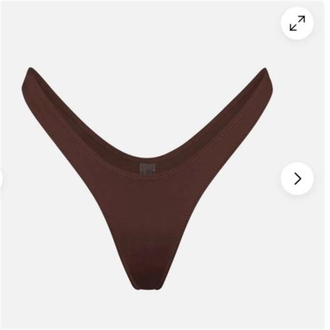 SKIMS Swim Skims Swim Micro Tanga Bikini Bottoms Sz 4x In Cocoa Poshmark