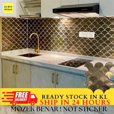 [MOZEK BENAR] FISHSCALE MOSAIC TILES/JUBIN DINDING/CERAMIC TILES/JUBIN