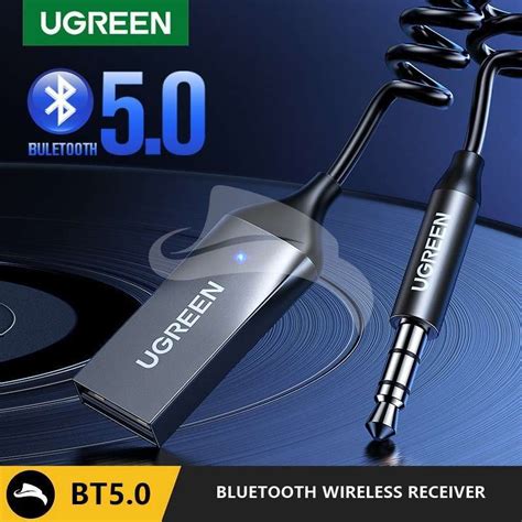 Jual UGREEN 70601 CAR SPEAKER HEAD UNIT BLUETOOTH RECEIVER AUX WIRELESS