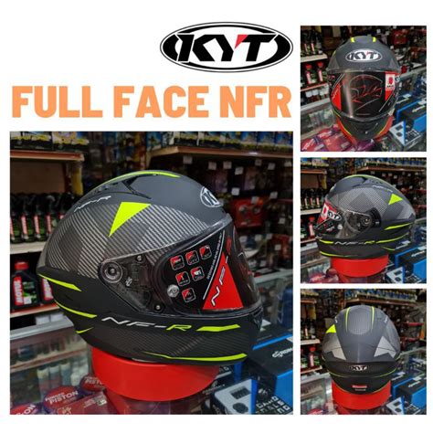 KYT NFR FULL FACE HELMET LOGO MATT BLACK YELLOW Shopee Malaysia