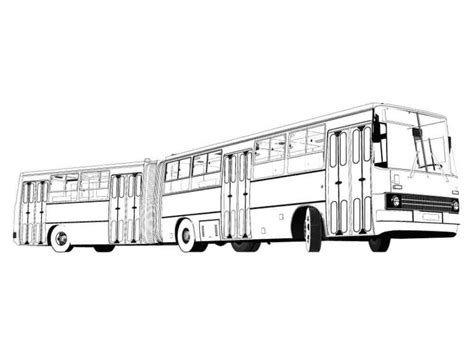 Автобусы - Распечатать раскраску для детей