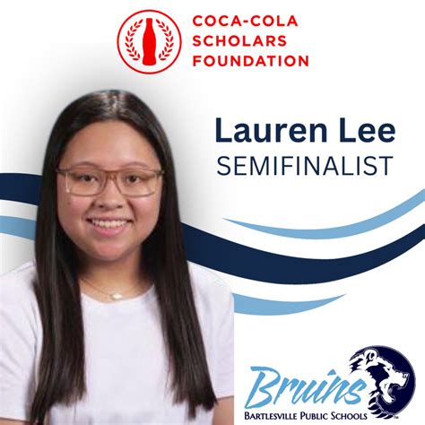 Bartlesvilles Lauren Lee Named Coca Cola Scholar Semifinalist