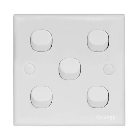 Orange Casablanca 5 Gang 1 Way 10a Switch 100 0150 Junglelk