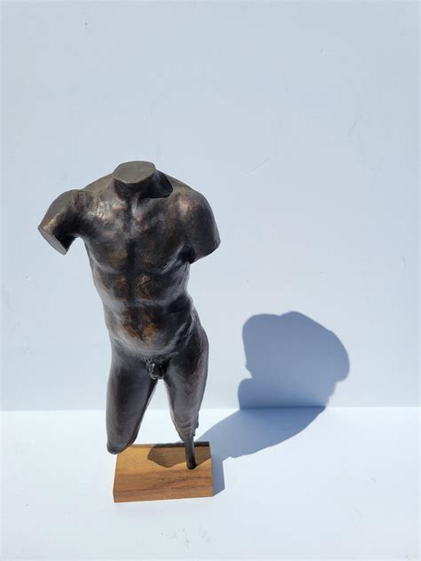 At Auction Bronze Standing Truncated Male Nude Antiquity Influence