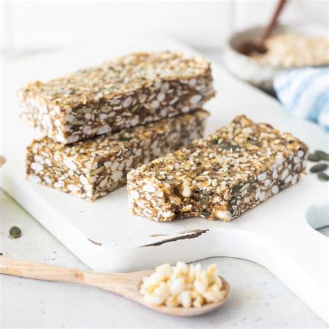 Puffed Rice And Seed Granola Bars Lotus Foods