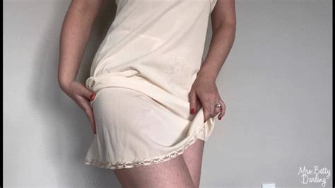 White Slip And Sheer White Panties Lingerie Tease SFW Non Nude Mrs Betty Darling Clips Sale