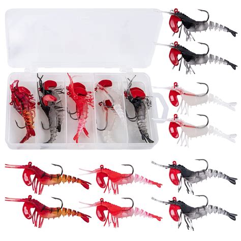 Goture Soft Shrimp Lures Fishing Popular Bait For Freshwater Fish And