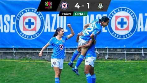 Cruz Azul Femenil Sigue En Ascenso Y Golea A Santos Jornada Tudn