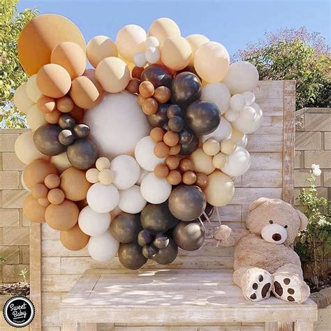 Buy Sweet Baby Co Brown Balloon Garland Kit With Neutral Color Matte White Nude Beige Light