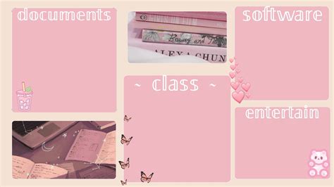 Pink Desktop Aesthetic Set 24 Icons Desktop Organizer Wallpaper ⋆ ...