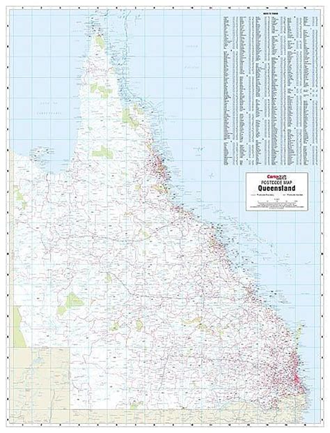 Queensland & Brisbane Postcode Map, Buy Postcode Map of Queensland